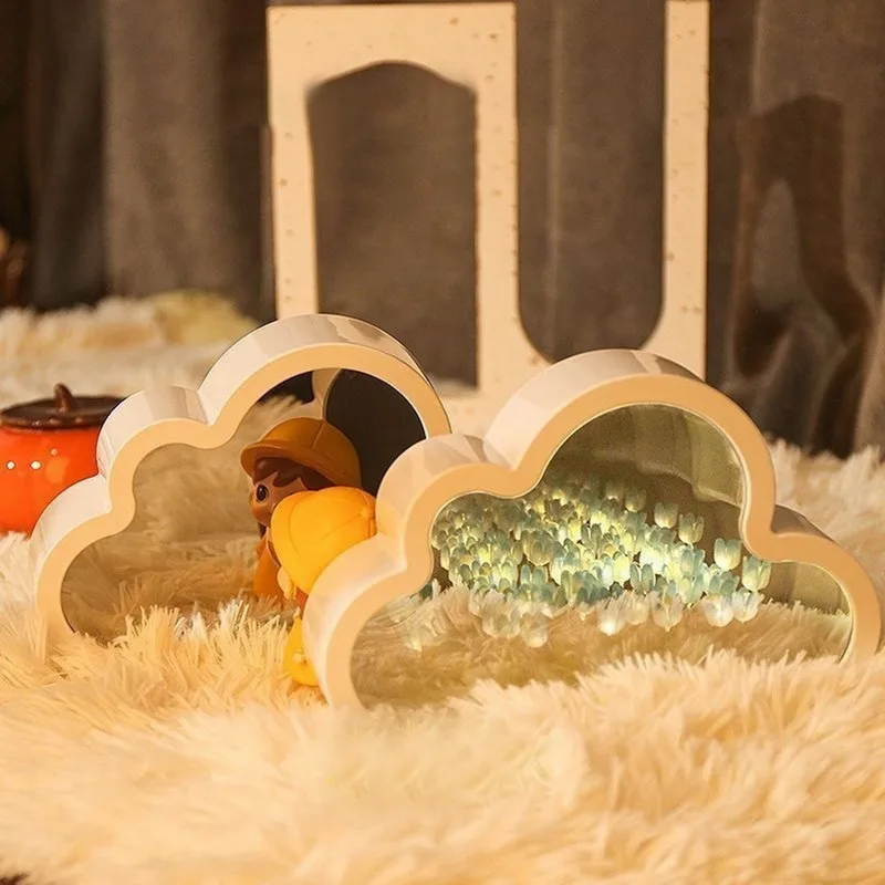 DIY Cloud Tulip Mirror LED Night Light Photo Frame Table Lamps Girl Bedroom Ornaments Bedside Handmade Birthday Gifts
DIY Cloud Tulip Mirror LED Night Light Photo Frame Table Lamps Girl Bedroom Ornaments Bedside Handmade Birthday Gifts