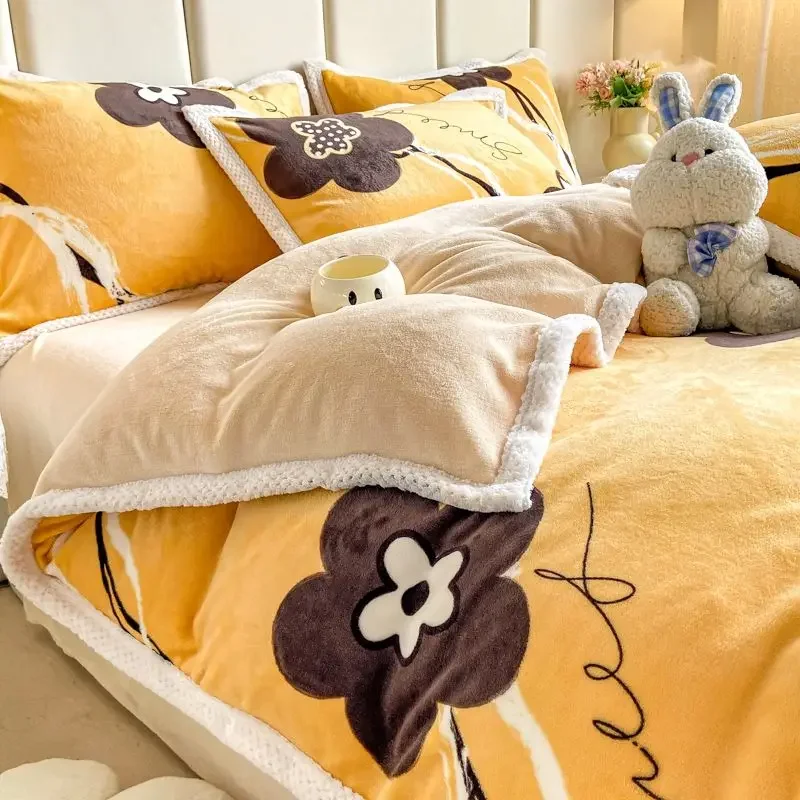 Home Textiles 1pc Duvet Cover Winter Thickened Warm Crystal Velvet Quilt Cover Luxury King Queen Size Comforter Cover Bed Linens
Home Textiles 1pc Duvet Cover Winter Thickened Warm Crystal Velvet Quilt Cover Luxury King Queen Size Comforter Cover Bed Linens