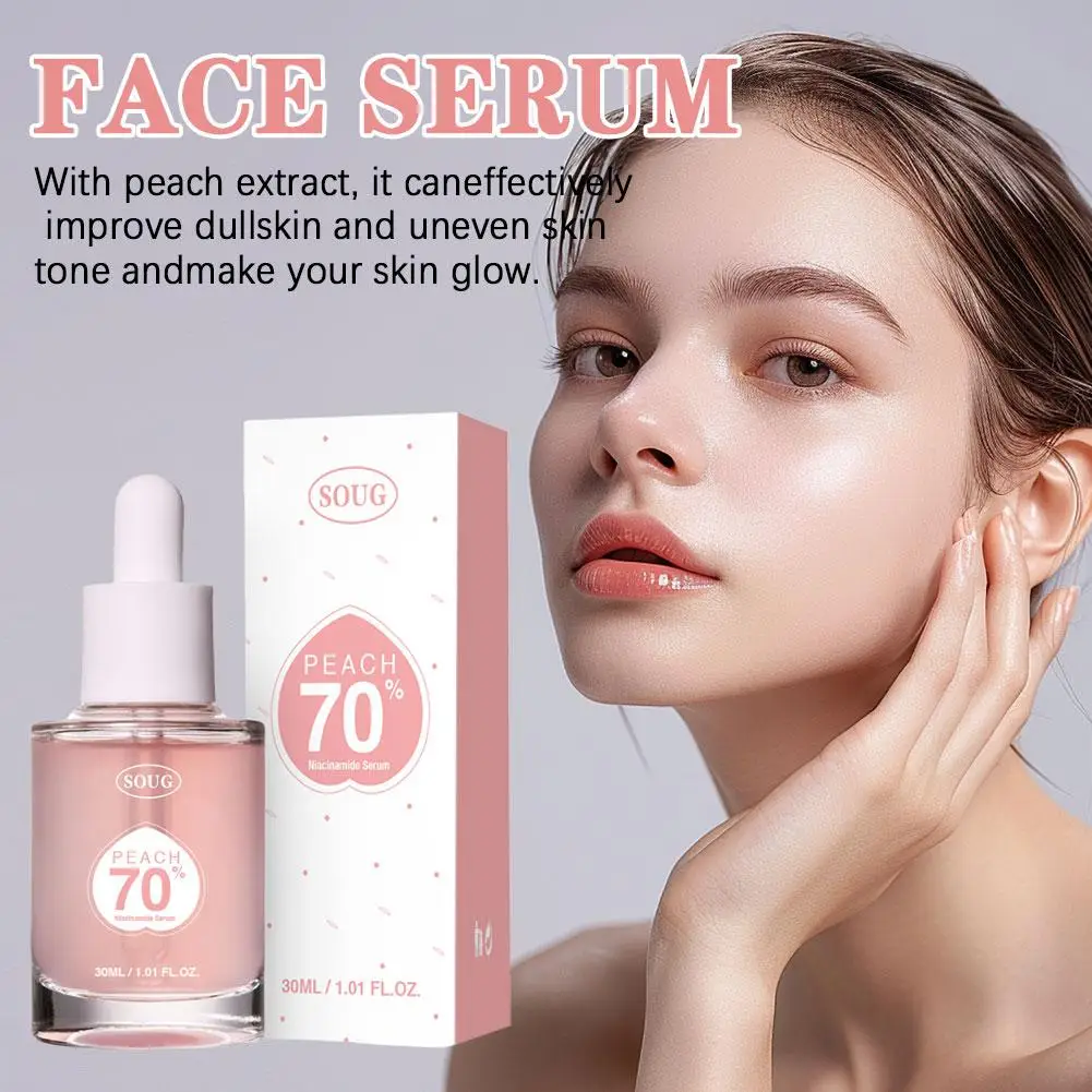 Peach 70% Niacinamide Serum 30ml Brightening Hydrating Daily Treatment Face Skin Beauty care Serum Hyperpigmentation Clean X2H1
Peach 70% Niacinamide Serum 30ml Brightening Hydrating Daily Treatment Face Skin Beauty care Serum Hyperpigmentation Clean X2H1