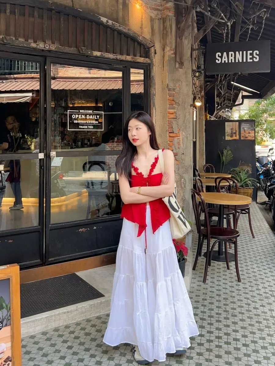 American red lace backless spaghetti strapless halter tank top female summer beach vacation split sexy star hottie outside tops
American red lace backless spaghetti strapless halter tank top female summer beach vacation split sexy star hottie outside tops