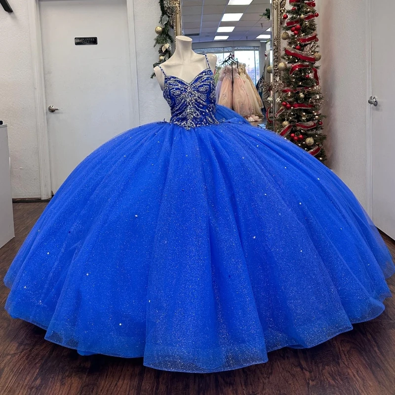 Blue Shiny Princess Ball Gown Quinceanera Dresses 2024 Spaghetti Strap Beads Crystal Vestido De 15 Años 16th Prom Party
Blue Shiny Princess Ball Gown Quinceanera Dresses 2024 Spaghetti Strap Beads Crystal Vestido De 15 Años 16th Prom Party