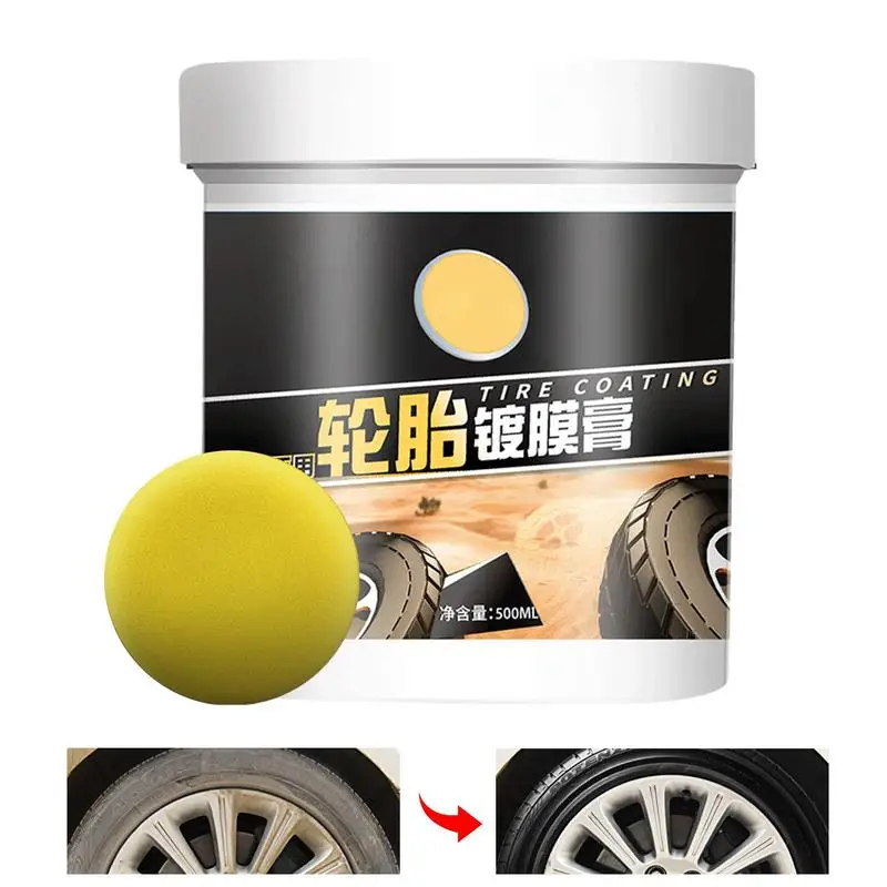 

Tire Shine Wax Coating Paste For Auto Tires 500ml Tire Maintenance Tool For SUVs RVs Sedans Mini Cars And Trucks