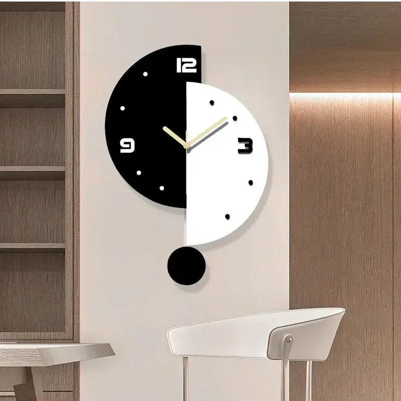 

Creative Acrylic Swing Wall Clock Living Room Bedroom Mute Home Fashion Clocks Home Decor Modern Design Da Duwa Sati Decoration