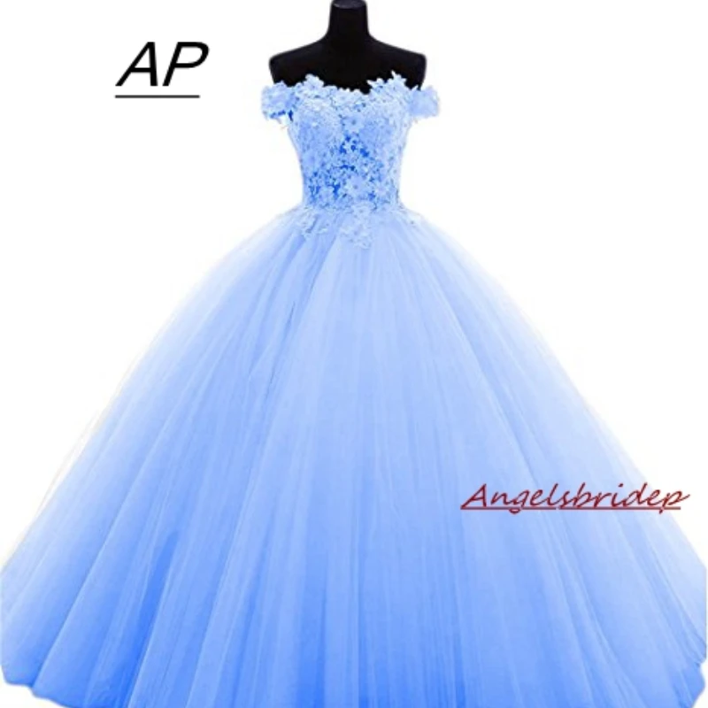 ANGELSBRIDEP Off Shoulder Quinceanera Dresses 15 Party Gown Lace Applique Floor Length Vestido Debutante Gowns Real Picture
ANGELSBRIDEP Off Shoulder Quinceanera Dresses 15 Party Gown Lace Applique Floor Length Vestido Debutante Gowns Real Picture
