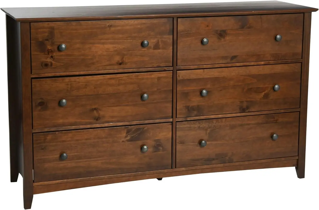 

Creative Co-Op Shaker 6-Drawer Chest, Walnut makeup desk