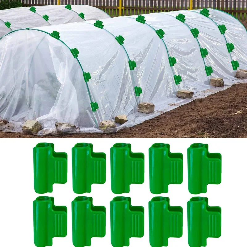 

10/20Pcs Vegetable Fruit Cover Insect Net Shelter Sunshade Net Fixing Clamp Clip Garden Tool Pipe Clamps Greenhouse Film Frame