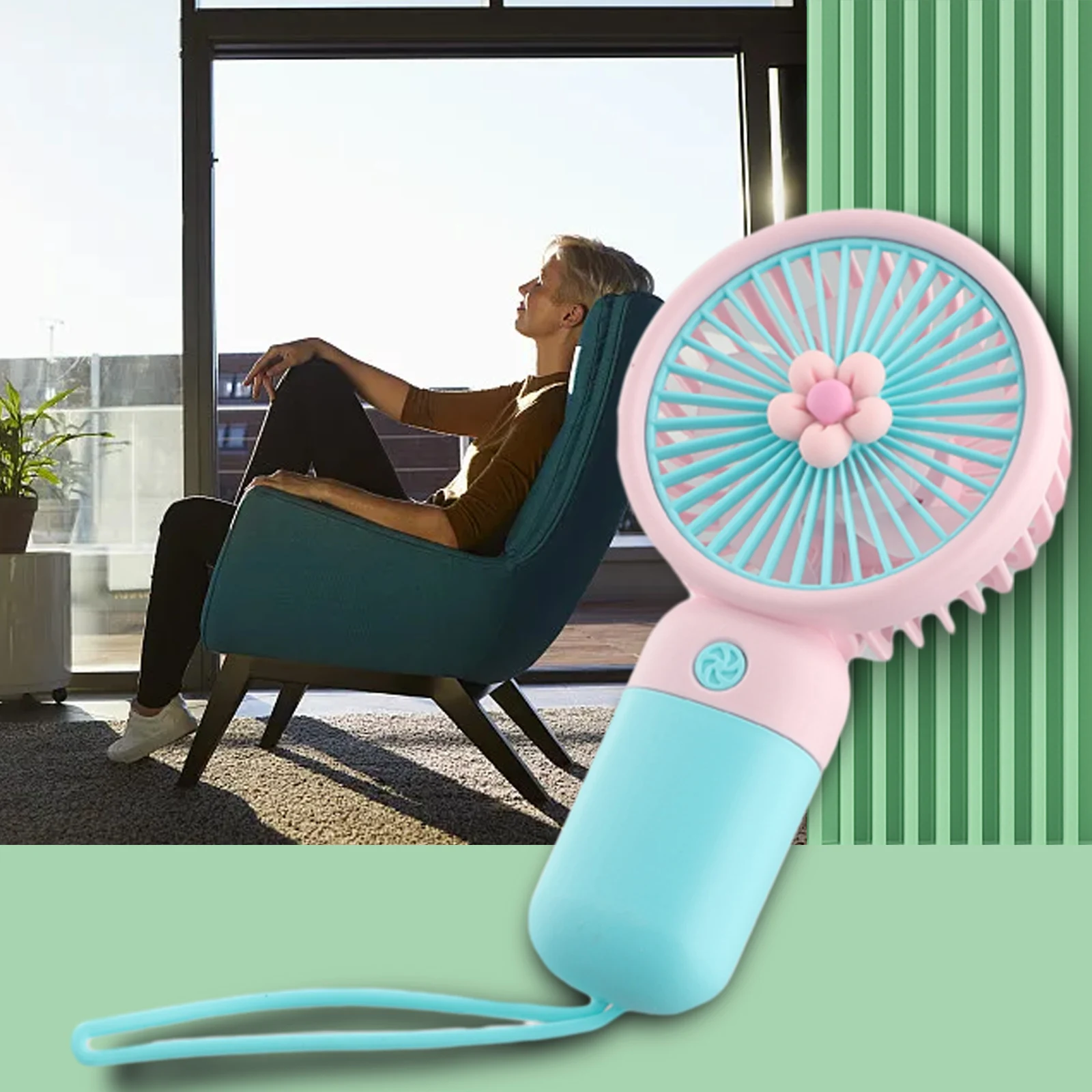 

USB Charging Fan Wind Power Handheld Fan Summer Cooler Portable Fan Outdoor Convenient And Ultra-Quiet Fan Home Office Fan