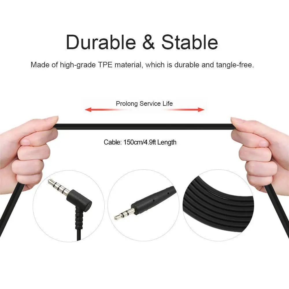 For Bose Quiet Comfort 45 QC25 QC35 SoundTrue OE2 OE2i AE2 AE2i Headphones 2.5mm to 3.5mm Audio Cable Replacement 140cm For Bose Quiet Comfort 45 QC25 QC35 SoundTrue OE2 OE2i AE2 AE2i Headphones 2.5mm to 3.5mm Audio Cable Replacement 140cm