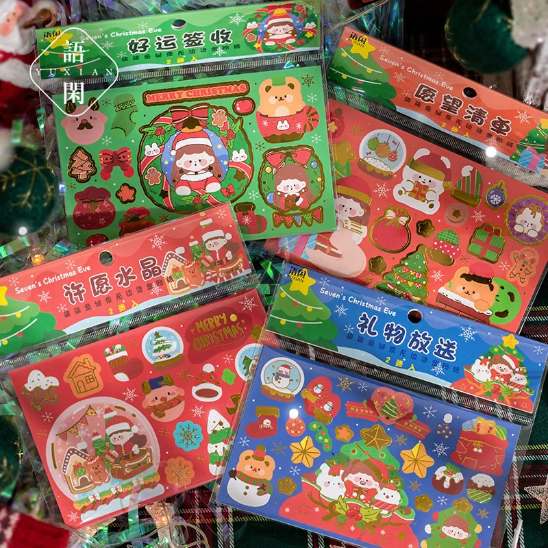 2Sheets Christmas Eve Cartoon Stickers For Decorative Greeting Cards DIY Postcard Envelopes Collage Sticker Childrens Gifts
2Sheets Christmas Eve Cartoon Stickers For Decorative Greeting Cards DIY Postcard Envelopes Collage Sticker Childrens Gifts