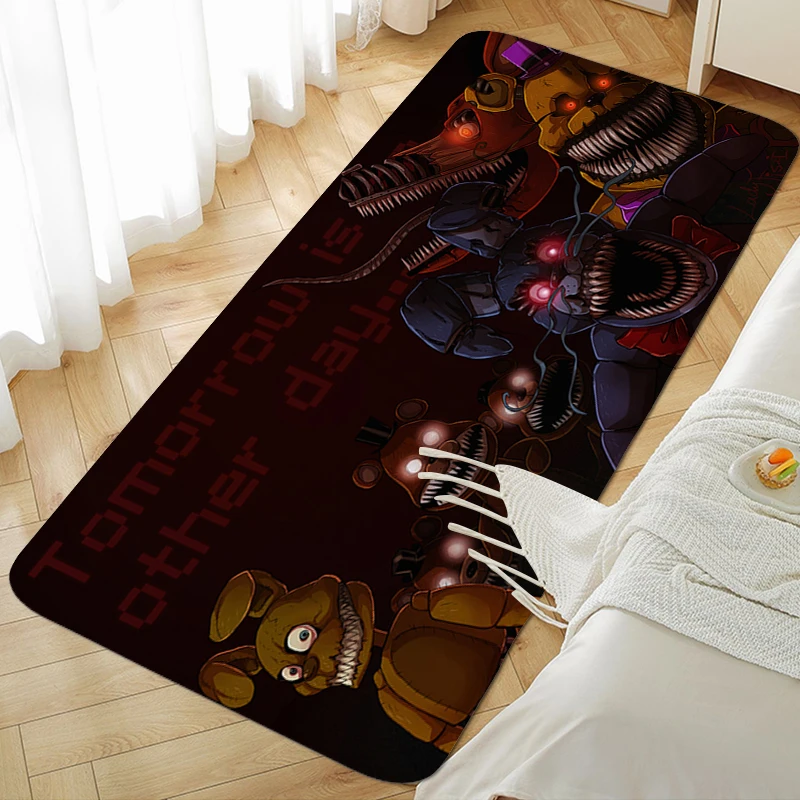 

Outdoor Entrance Doormat A-Five Nights At Freddy'ss Washable Non-slip Kitchen Rug Entrance of House Mat for Hallway Rugs Baths