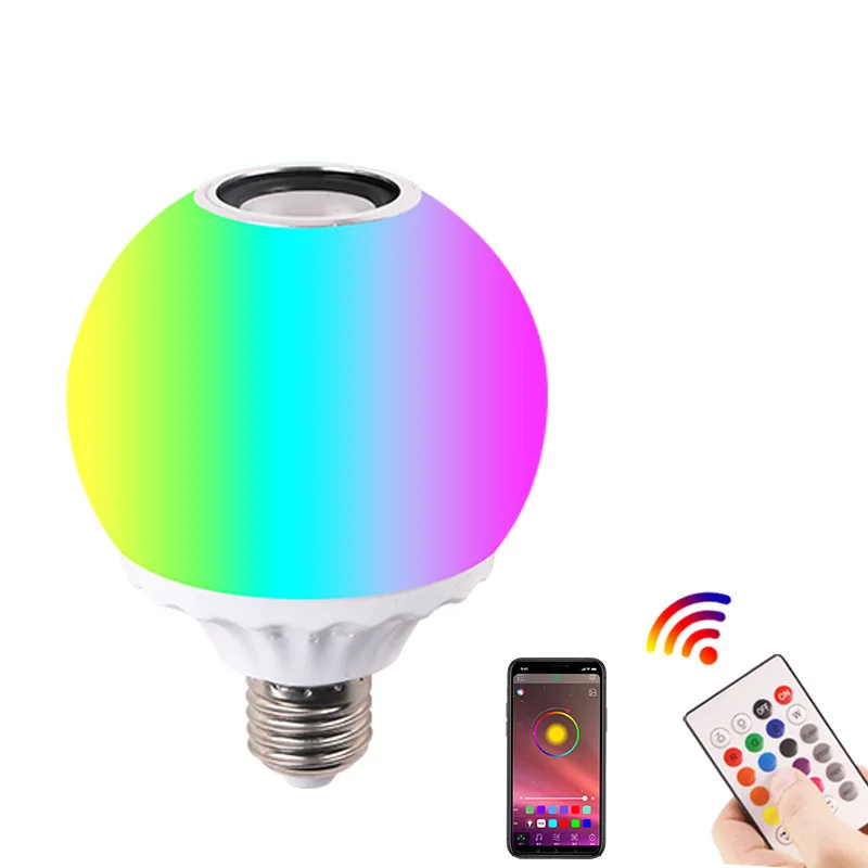 E27 Bluetooth Speaker Globe Music LED Bulb Lamp Home KTV Bedroom Wireless APP Control Dimmable RGB White Light Bulbs 110V 220V
E27 Bluetooth Speaker Globe Music LED Bulb Lamp Home KTV Bedroom Wireless APP Control Dimmable RGB White Light Bulbs 110V 220V