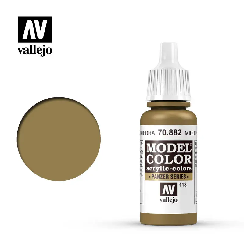 

Vallejo Paint Acrylic Spain AV70882 118 Medium Stone Environmentally Friendly acrylic Water-based Model Hand Paint 17ml