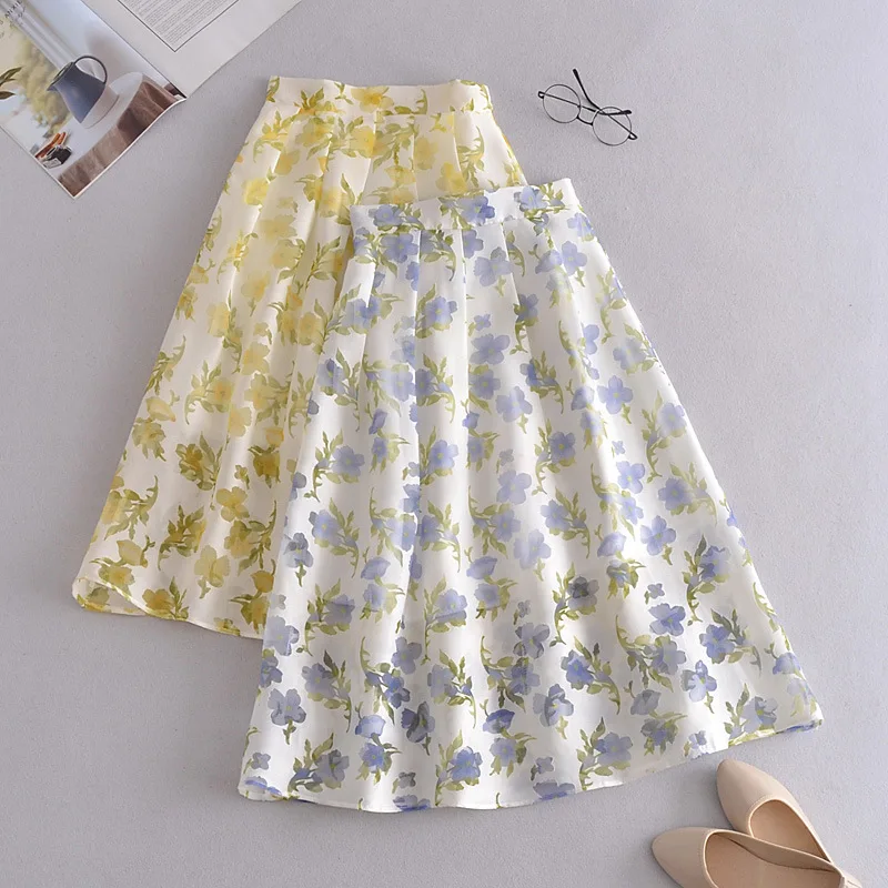Vintage Floral Print A-line Pleated Long Skirts Summer Women 2022 Korean Skirt Streetwear Elastic Waist Midi Skirt
Vintage Floral Print A-line Pleated Long Skirts Summer Women 2022 Korean Skirt Streetwear Elastic Waist Midi Skirt