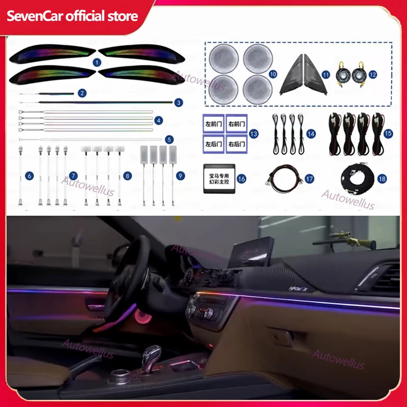 Fit for BMW 3 Series 2013 - 2019 Replacement Co-driver Perfect Central Control Streamer Dynamic Atmosphere Lights
Fit for BMW 3 Series 2013 - 2019 Replacement Co-driver Perfect Central Control Streamer Dynamic Atmosphere Lights