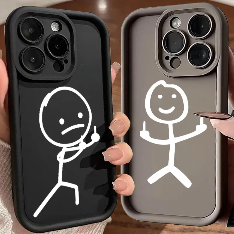 Funny Middle Finger Cute Man Matchman Soft TPU Case For iPhone 16 15 11 13 14 12 Pro Max 15 Plus Mini 16Pro Silicone Phone Cover Funny Middle Finger Cute Man Matchman Soft TPU Case For iPhone 16 15 11 13 14 12 Pro Max 15 Plus Mini 16Pro Silicone Phone Cover