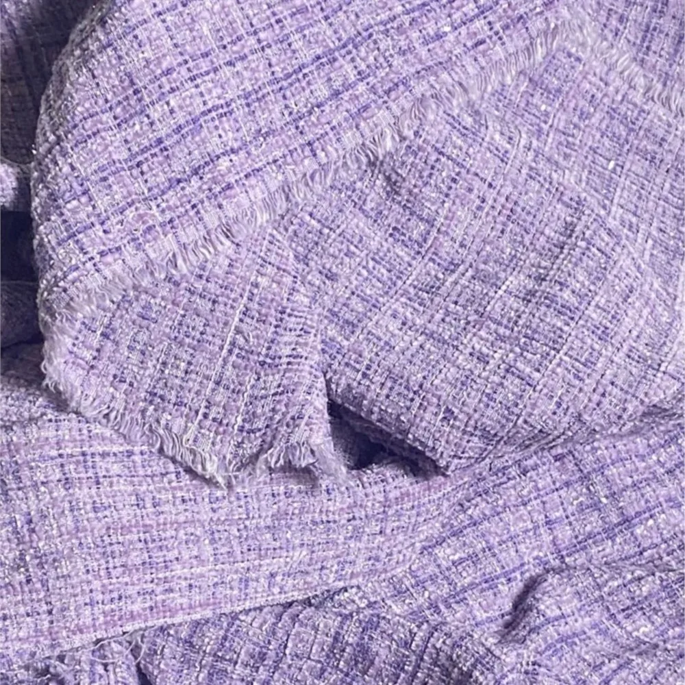 

Purple velvet tweed fabric Wide 100cm x 150cm Blended Woven Vintage Circle Wool Coarse Tweed Diy Coat Suit