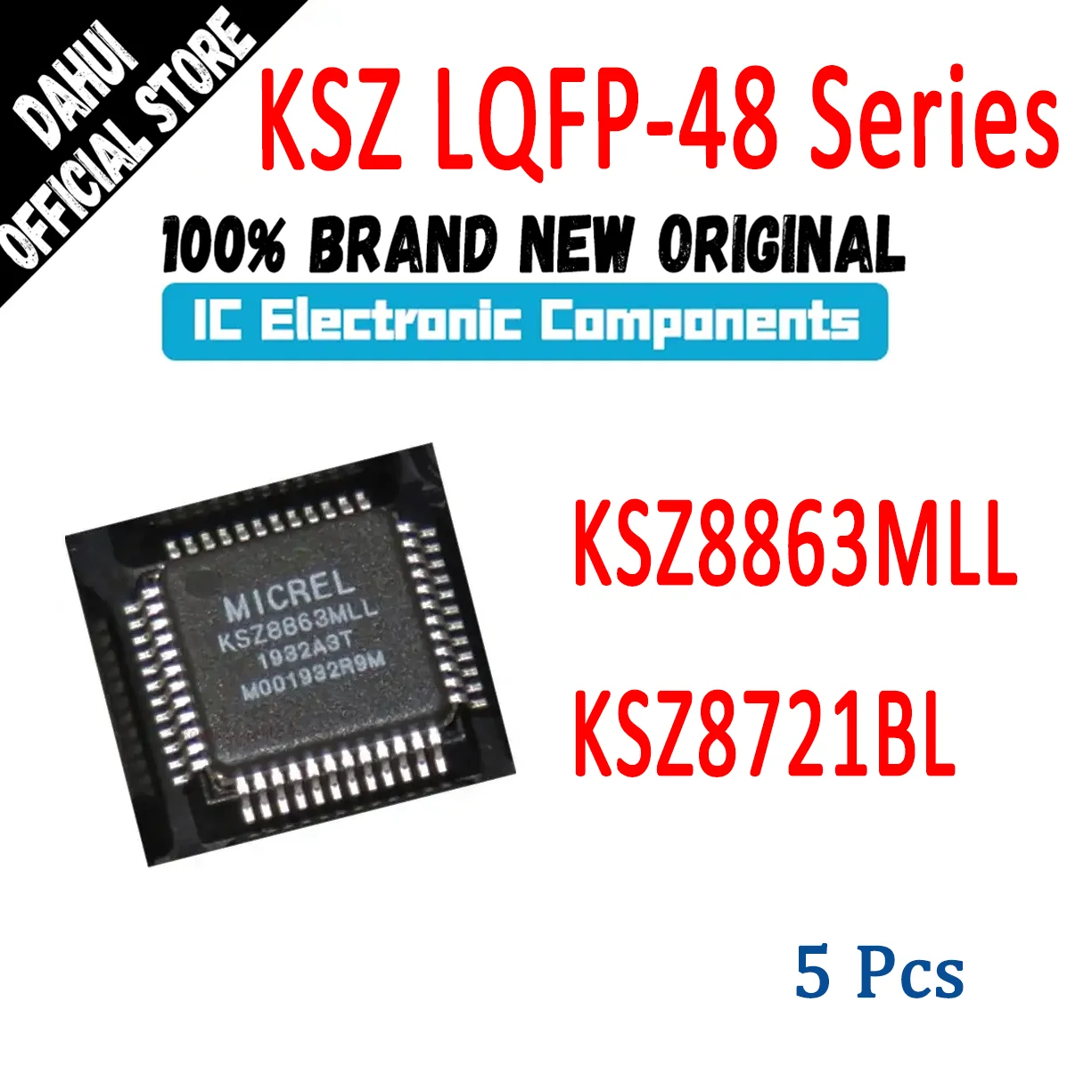 

5Pcs/Lot KSZ8863MLL KSZ8721BL KSZ8863 KSZ8721 KSZ IC Chip LQFP-48 In Stock 100% New Originl