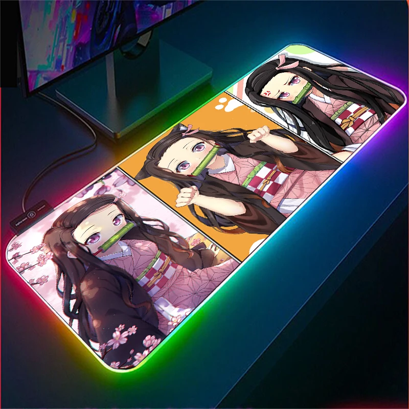 Anime Kamado Nezuko Mouse Pad RGB Gaming Mousepad Mat LED with 15 Lighting Modes for Computer Gamer Accessories
Anime Kamado Nezuko Mouse Pad RGB Gaming Mousepad Mat LED with 15 Lighting Modes for Computer Gamer Accessories