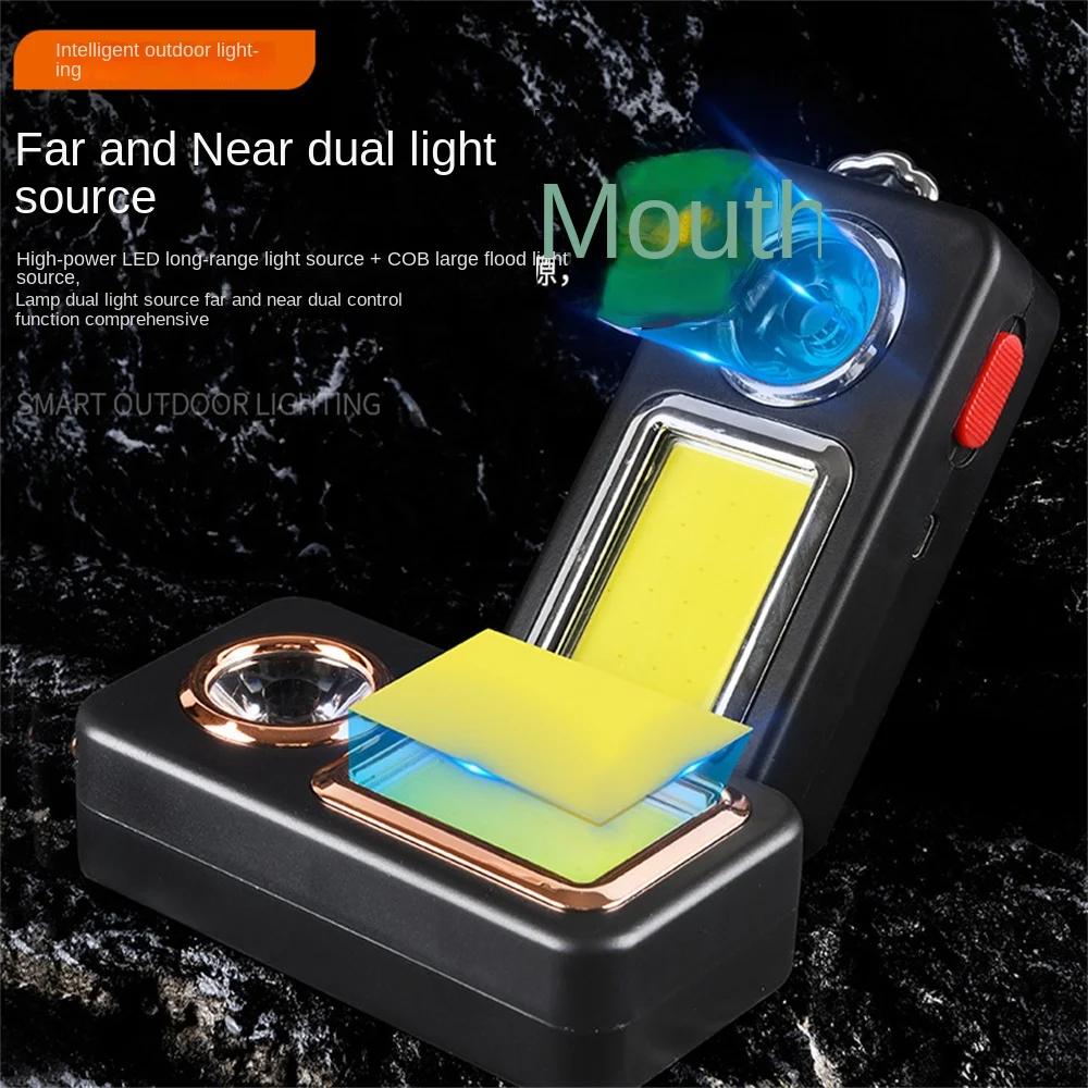 Flashlight Two-gear Dimming Usb Rechargeable Portable Multi-function Large-capacity Camping Supplies Solar Work Light Dual-light
Flashlight Two-gear Dimming Usb Rechargeable Portable Multi-function Large-capacity Camping Supplies Solar Work Light Dual-light