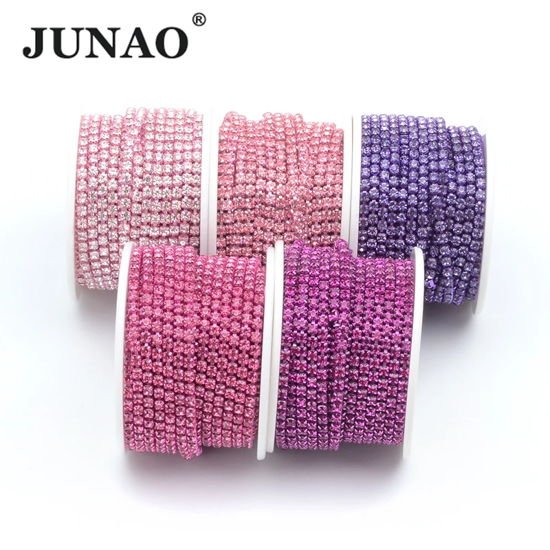 JUNAO 10 yard SS6 SS8 SS12 SS16 Colorful Rhinestones Chain Glass Crystal Strass Sew on Glitter Trim For Bags Shoes Decoration
JUNAO 10 yard SS6 SS8 SS12 SS16 Colorful Rhinestones Chain Glass Crystal Strass Sew on Glitter Trim For Bags Shoes Decoration