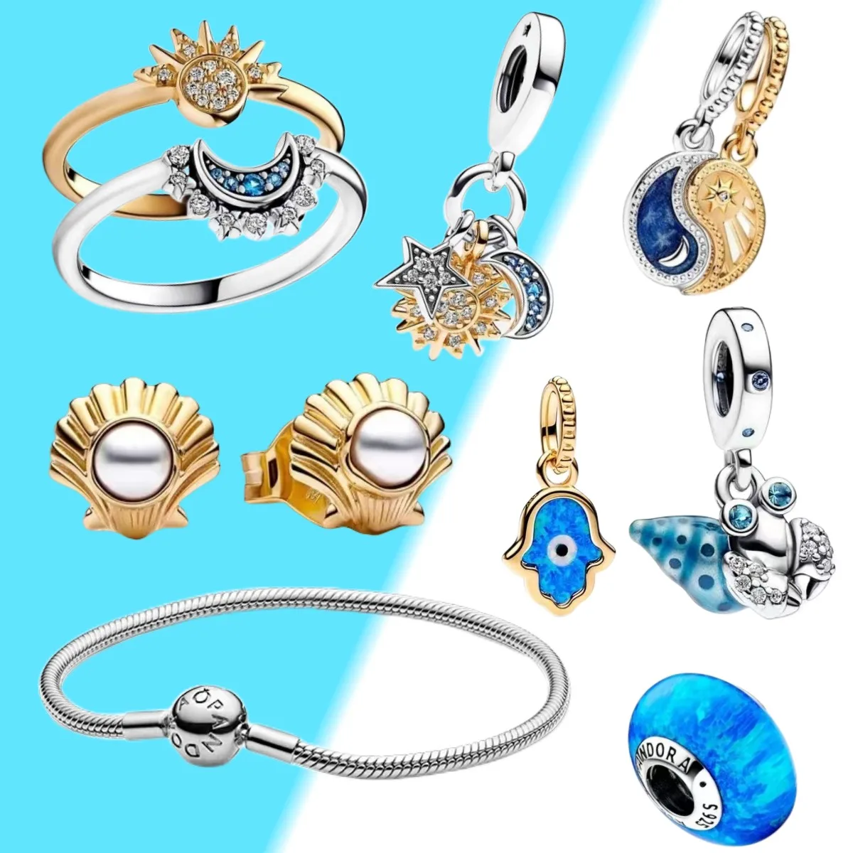 New jewelry ladies 100% 925 sterling silver bracelet is suitable for the original Pandora Star Moon String DIY beads charm gift
New jewelry ladies 100% 925 sterling silver bracelet is suitable for the original Pandora Star Moon String DIY beads charm gift