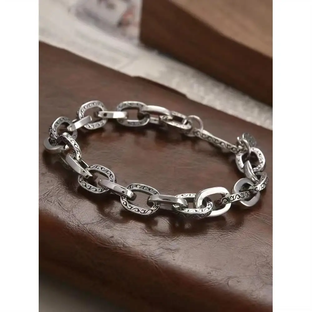 Personalized Tang Grass Pattern Bracelet for Men's Hip Hop Street Trendy Fashion Ethnic Style Retro niche
Personalized Tang Grass Pattern Bracelet for Men's Hip Hop Street Trendy Fashion Ethnic Style Retro niche
