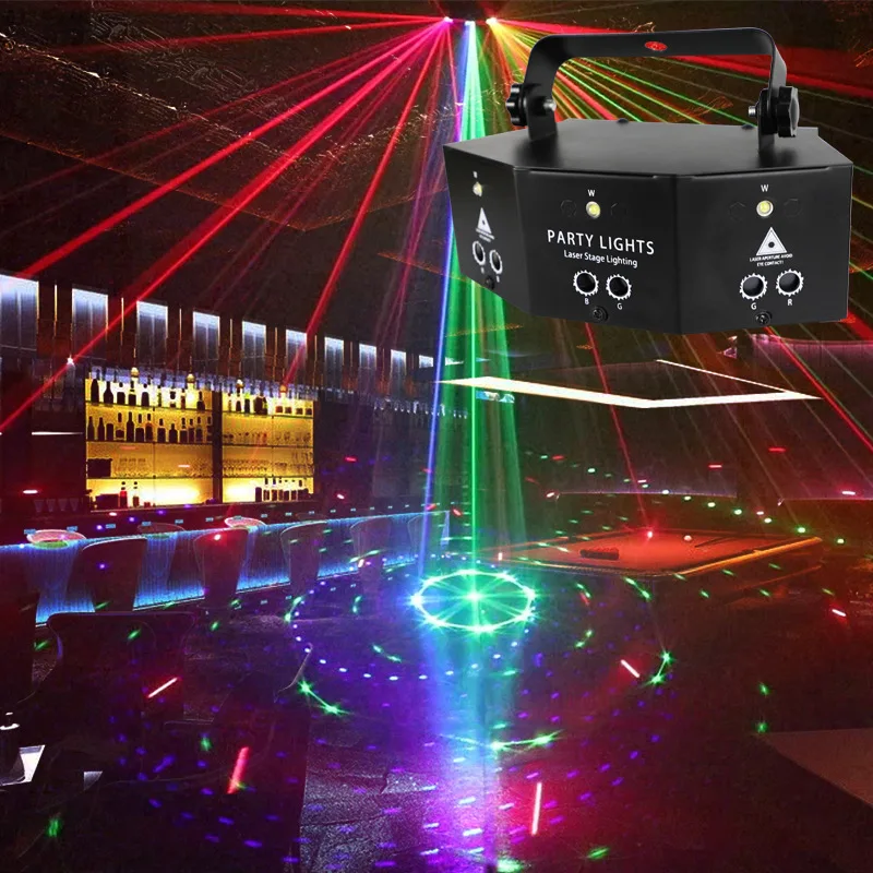 

Stage Lighting Disco Laser Laser Light KTV Bar Flash Sound Control Atmosphere Indoor Projection Lamp