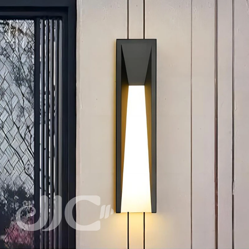 

Jjc Led Wall Light Outdoor Ip65 Waterproof Stainless Steel Black Wall Lamps Porch Garden Villa Lamps 110v 220v Sconce Luminaire