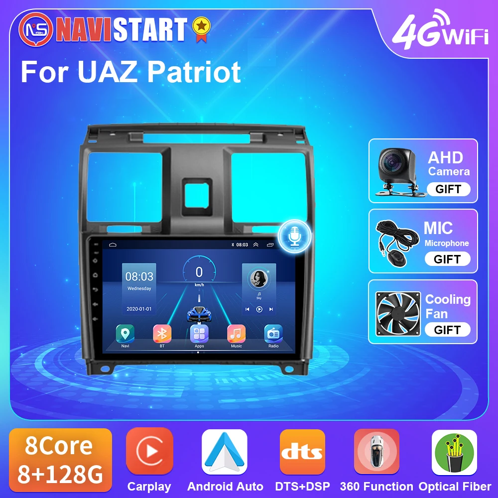 

NAVISTART T5 For UAZ Patriot 2012-2016 Car Radio Multimedia Video Player Navigation GPS Android 10 Carplay 2Din No DVD Player