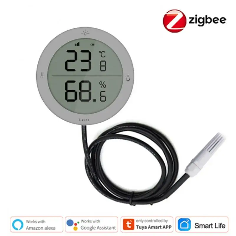 Датчик температуры и влажности Tuya ZigBee, умный Высокоточный прибор для дома, с проводным щупом, работает с Alexa Google Home
Датчик температуры и влажности Tuya ZigBee, умный Высокоточный прибор для дома, с проводным щупом, работает с Alexa Google Home