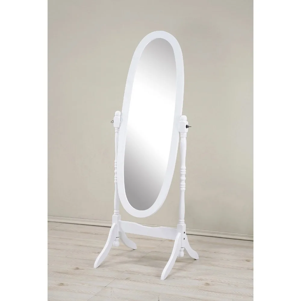 

Traditional Queen Anna Style Wood Floor Cheval Mirror, White Finish,16.00 X 22.50 X 59.25 Inches