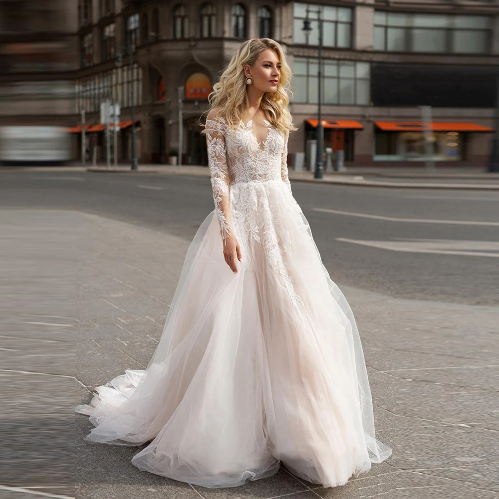 Женское свадебное платье с V-образным вырезом, длинным рукавом
Женское свадебное платье с V-образным вырезом, длинным рукавом