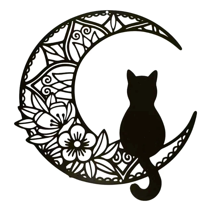 H55A Metal Cat Moon Wall Art Artwork Hangings Decor Home Decorations for Study Room
H55A Metal Cat Moon Wall Art Artwork Hangings Decor Home Decorations for Study Room