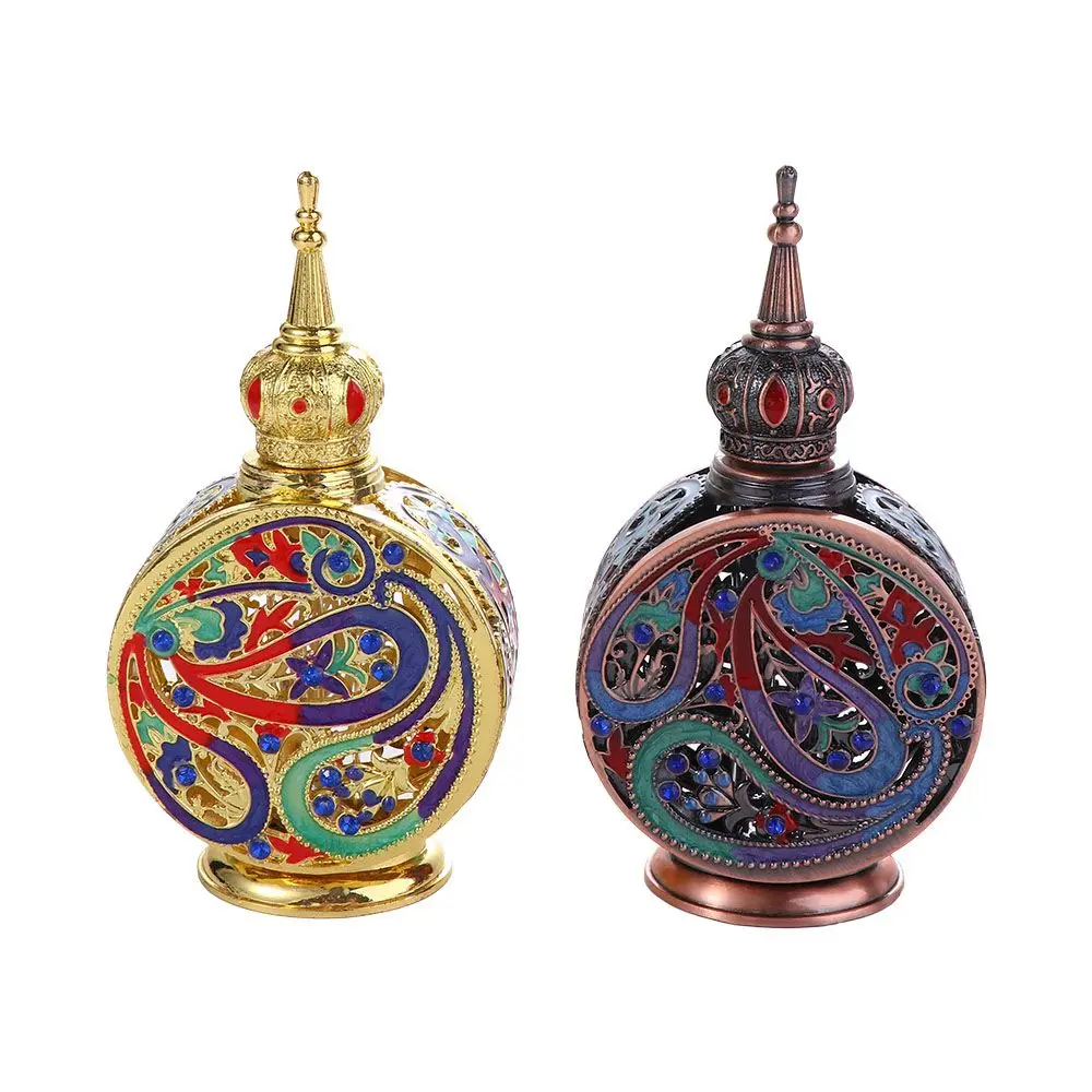 

Mini Middle East Wedding Arabian Style Metal Antique Refillable Bottles Essential Oils Bottle Perfume Bottle Dropper Bottles