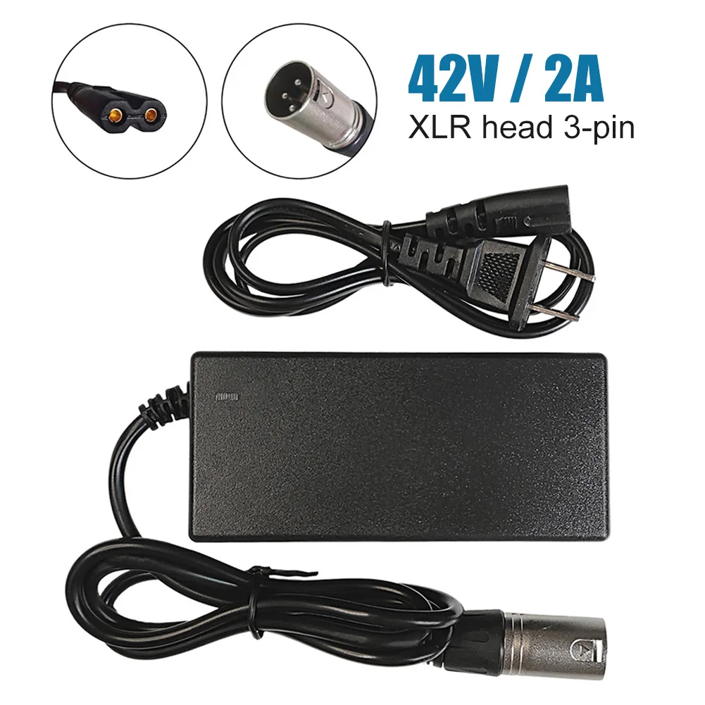 42V 2A Scooter charger Battery Charger Power Supply Adapters Use Male 3-Pin XLR Socket Connector E-Bike Charger Accessories
42V 2A Scooter charger Battery Charger Power Supply Adapters Use Male 3-Pin XLR Socket Connector E-Bike Charger Accessories