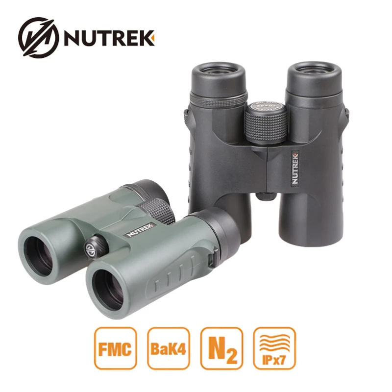 

NUTREK SAFARAGE 8x32 Roof Binoculars FMC BaK4 Prism Waterproof Extra Clear Optics for Hunting and Outdoor Birding Telescope