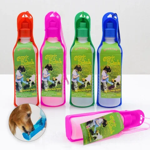 

Pet Dog Water Bottle 250ml Foldable Portable Drinking Bottle Travelling Outdoor Drinking Feeder Bowl 1 PC