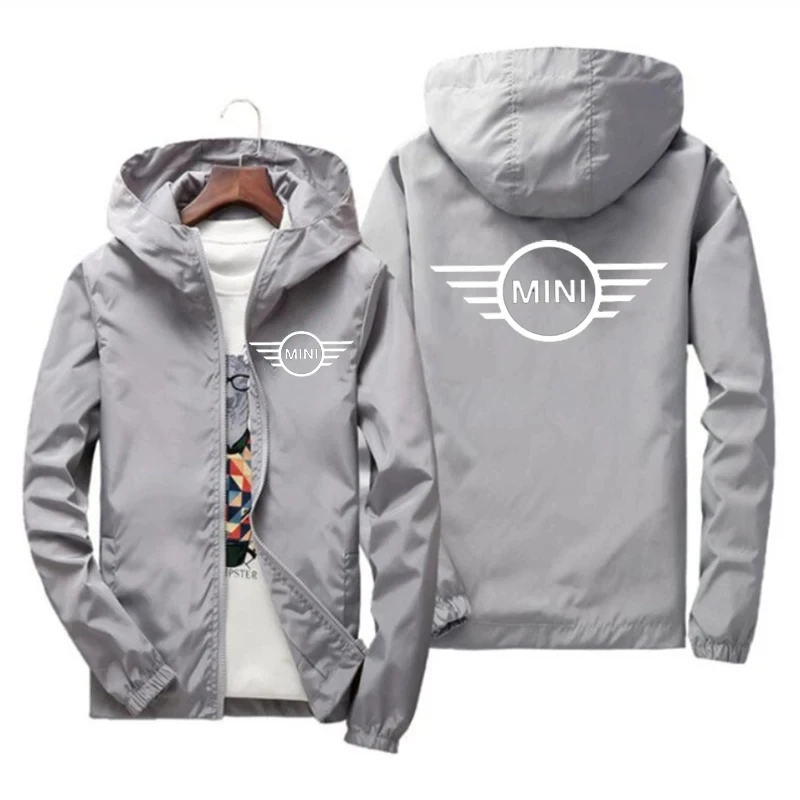 

Spring and Autumn 2024 Latest Mini Cooper s Print Men's Spring and Autumn Hipper Casual Hooded Bomb Jackets Fashion Windproof Ou