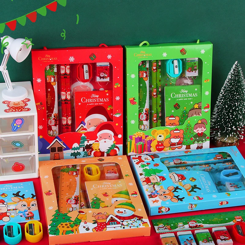 6Pcs/set Christmas Stationery Set Pencil Sharpener Erasers Children's Pencils Gift Kawaii School Stationery Supplies
6Pcs/set Christmas Stationery Set Pencil Sharpener Erasers Children's Pencils Gift Kawaii School Stationery Supplies