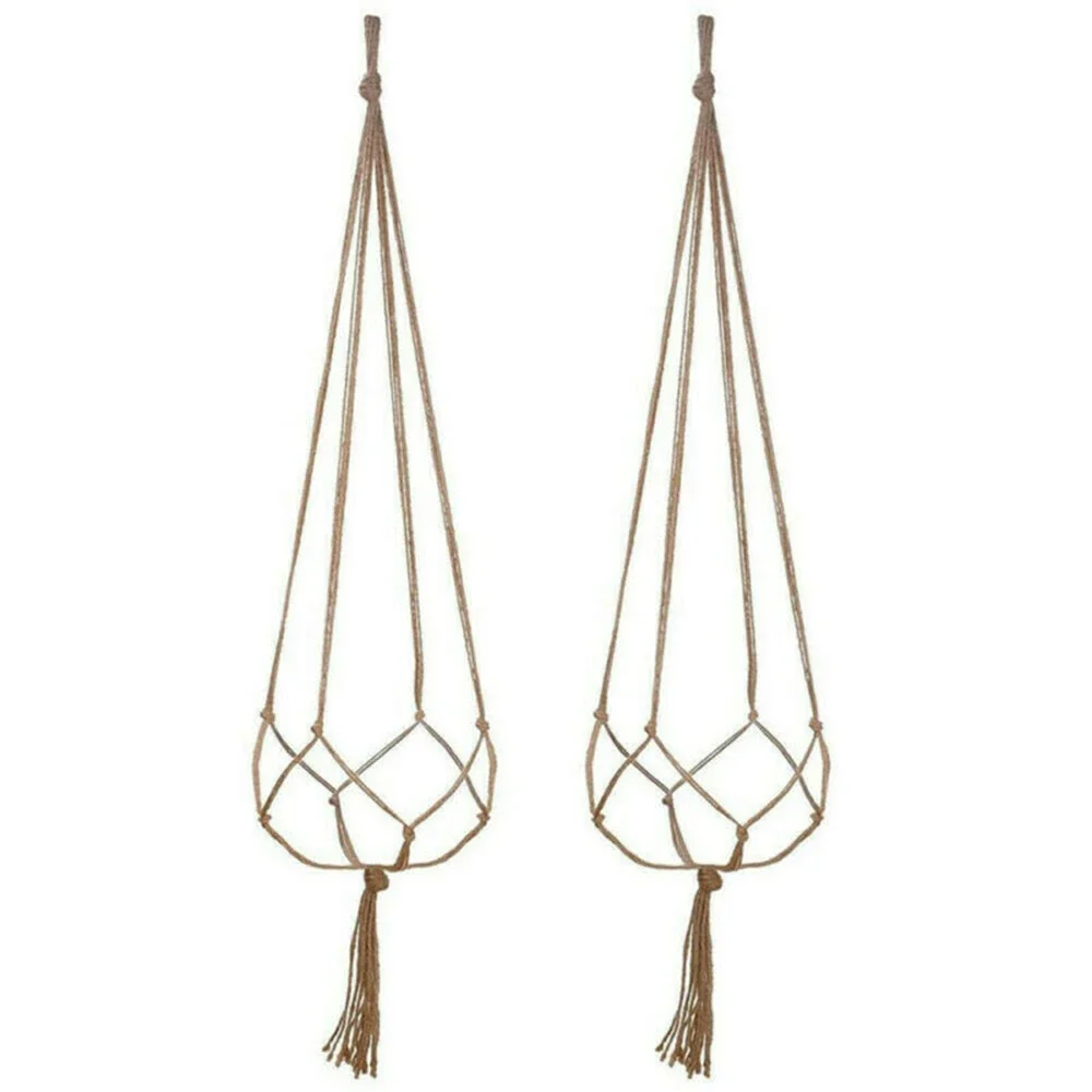 6PCS Handmade Flower Pot Net Bag Braided Home Vintage Decor Plant Hanging Basket Knotted Rope Garden Plant Hanger Pot Tray
6PCS Handmade Flower Pot Net Bag Braided Home Vintage Decor Plant Hanging Basket Knotted Rope Garden Plant Hanger Pot Tray
