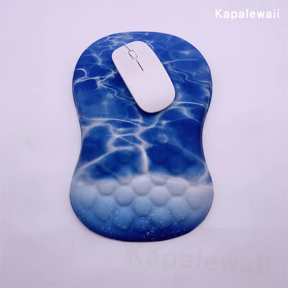 

Wrist Rest Mousepad Keyboard Mouse Mat Wrist Protect Notebook Protection Memory Foam Mouse Pad Wristband Blue Liquid Mouse Pad