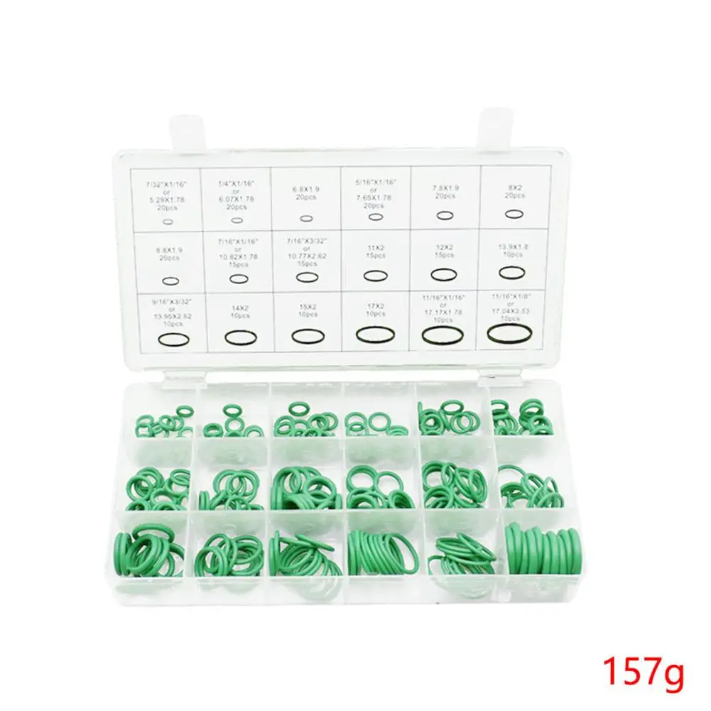 270Pcs/box 18 Grid Car Air Conditioner Compressor O-ring Seal Rubber Rings Assortment Kit Tools Accessories
270Pcs/box 18 Grid Car Air Conditioner Compressor O-ring Seal Rubber Rings Assortment Kit Tools Accessories