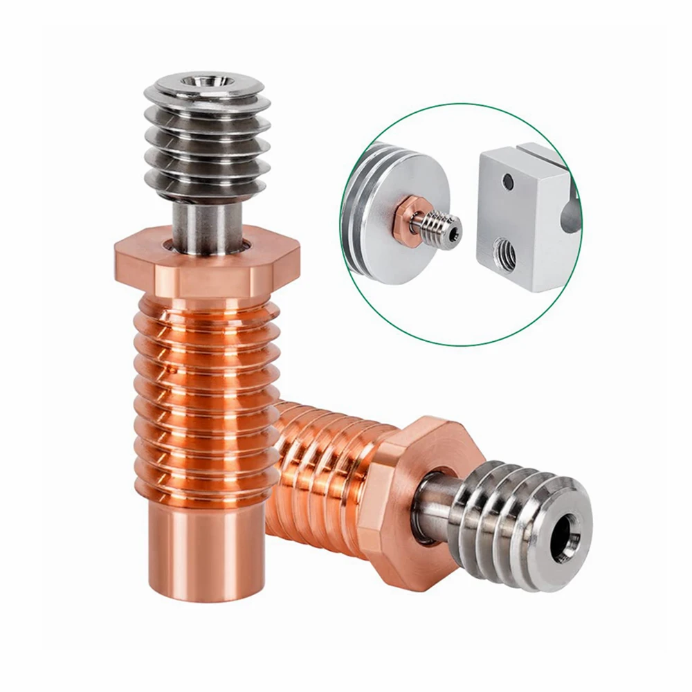 3D Printer Throat Nozzle V6 Titanium Alloy Bimetal Heat Break Throat E3D Smooth Thread Heatbreak Heater Block Metal Throat
3D Printer Throat Nozzle V6 Titanium Alloy Bimetal Heat Break Throat E3D Smooth Thread Heatbreak Heater Block Metal Throat
