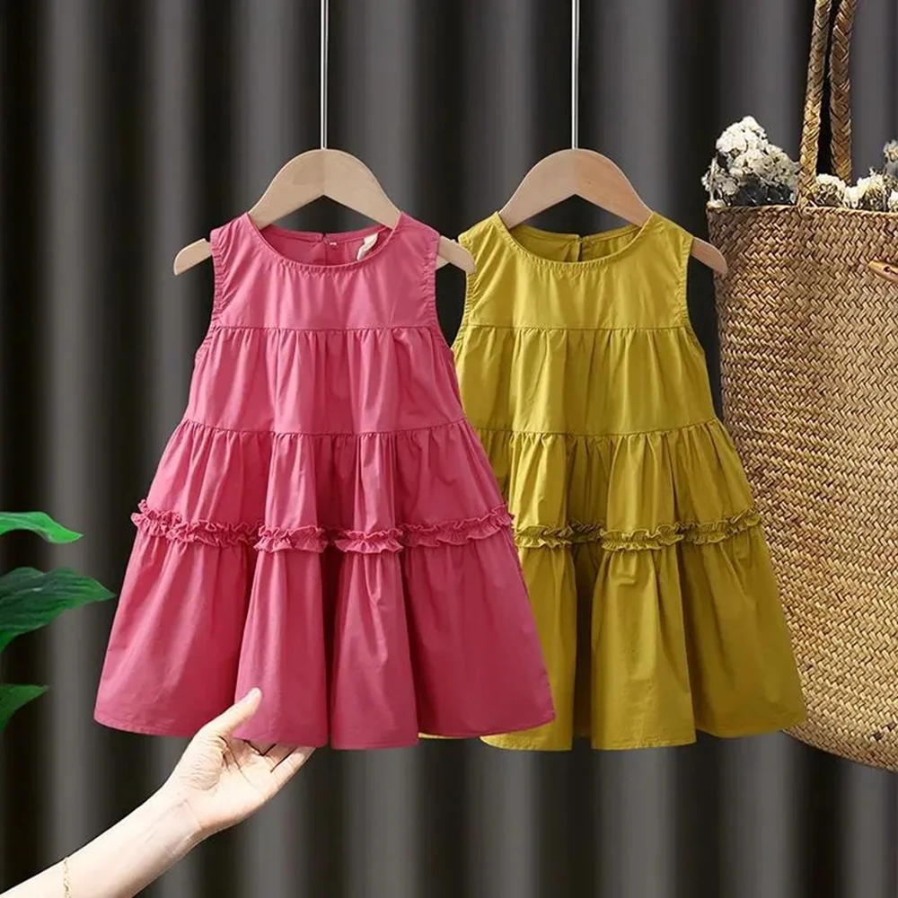Toddler Baby Girl Summer Tank Dress Children Sleeveless Cotton Casual Dress Infant Layered Sundress Kids Solid Dresses for Girls
Toddler Baby Girl Summer Tank Dress Children Sleeveless Cotton Casual Dress Infant Layered Sundress Kids Solid Dresses for Girls