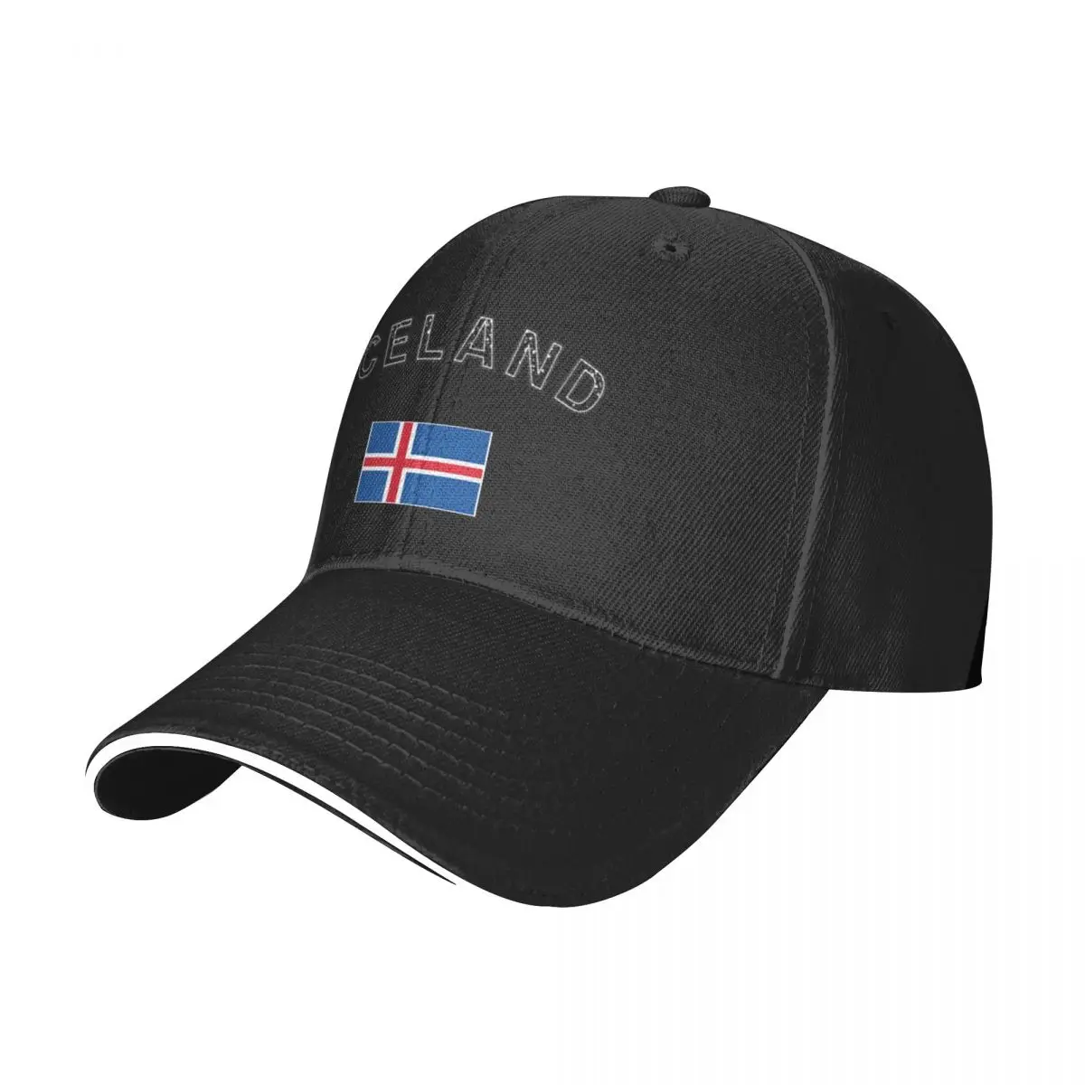 

ICELAND Flag Adjustable Baseball Cap For Women Leisure Snapback Caps Mens 2024 New Sunscreen Hats