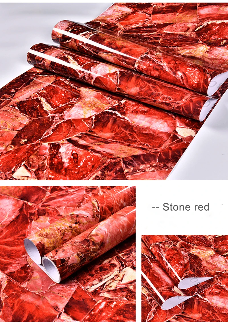 Waterproof Marble Vinyl Film Self Adhesive Wallpaper for Bathroom Kitchen Cupboard Countertops Contact Paper Home Decor Stickers Waterproof Marble Vinyl Film Self Adhesive Wallpaper for Bathroom Kitchen Cupboard Countertops Contact Paper Home Decor Stickers