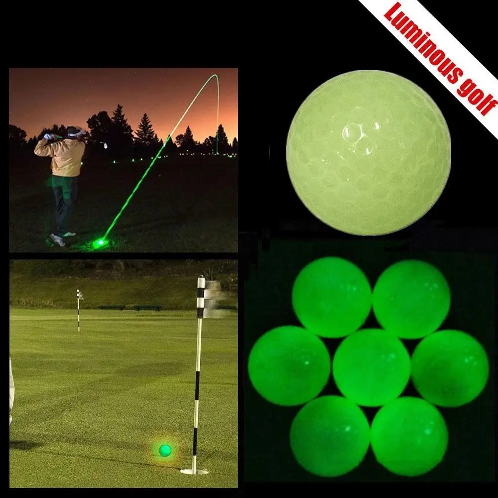 

Golf Accessories Reusable Night Glow Green Light Up Golf Fluorescent Balls Night Golf Ball Luminous Golf Balls Glow Ball