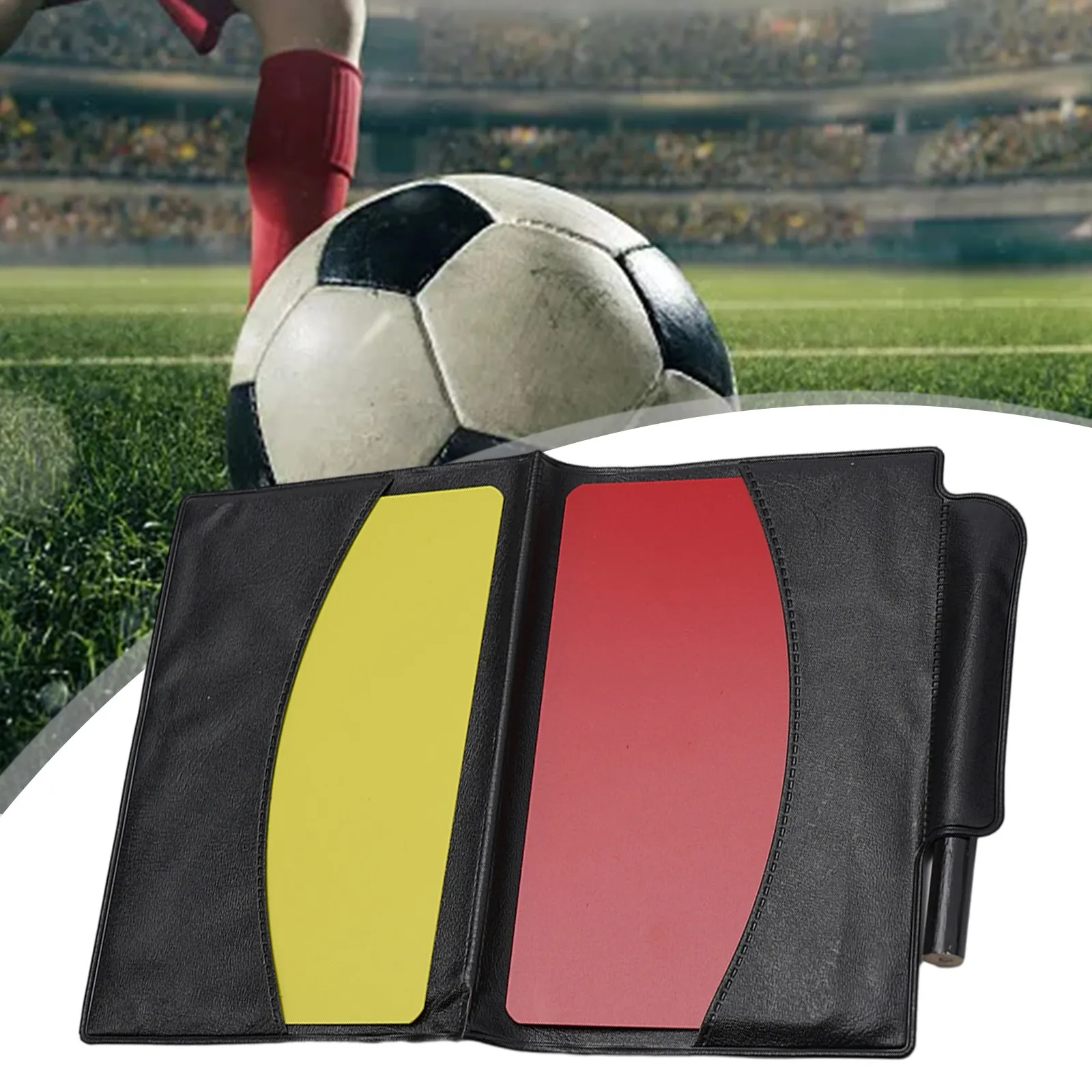1x Football Soccer Referee Card Set Football Red Yellow Card Referee Supplies Wallet Notebook Professional Game Referee Tools
1x Football Soccer Referee Card Set Football Red Yellow Card Referee Supplies Wallet Notebook Professional Game Referee Tools