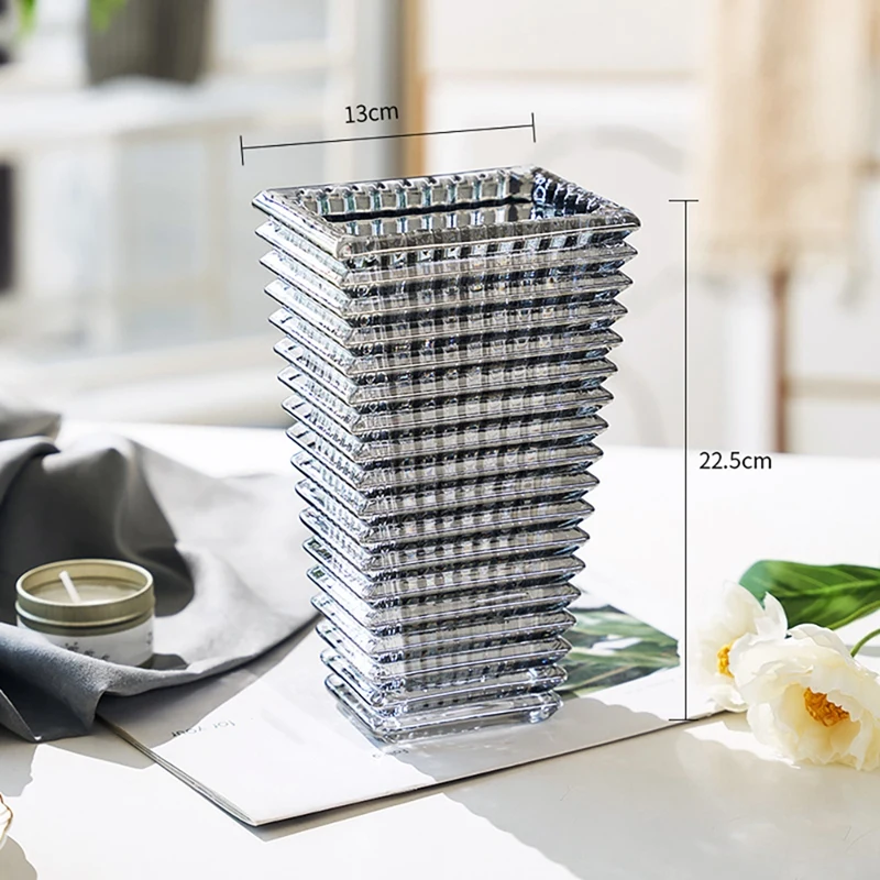 Nordic Luxury Crystal Vase Flower Arrangement Container Desktop Decoration Rectangular Flower Arrangement Vases
Nordic Luxury Crystal Vase Flower Arrangement Container Desktop Decoration Rectangular Flower Arrangement Vases