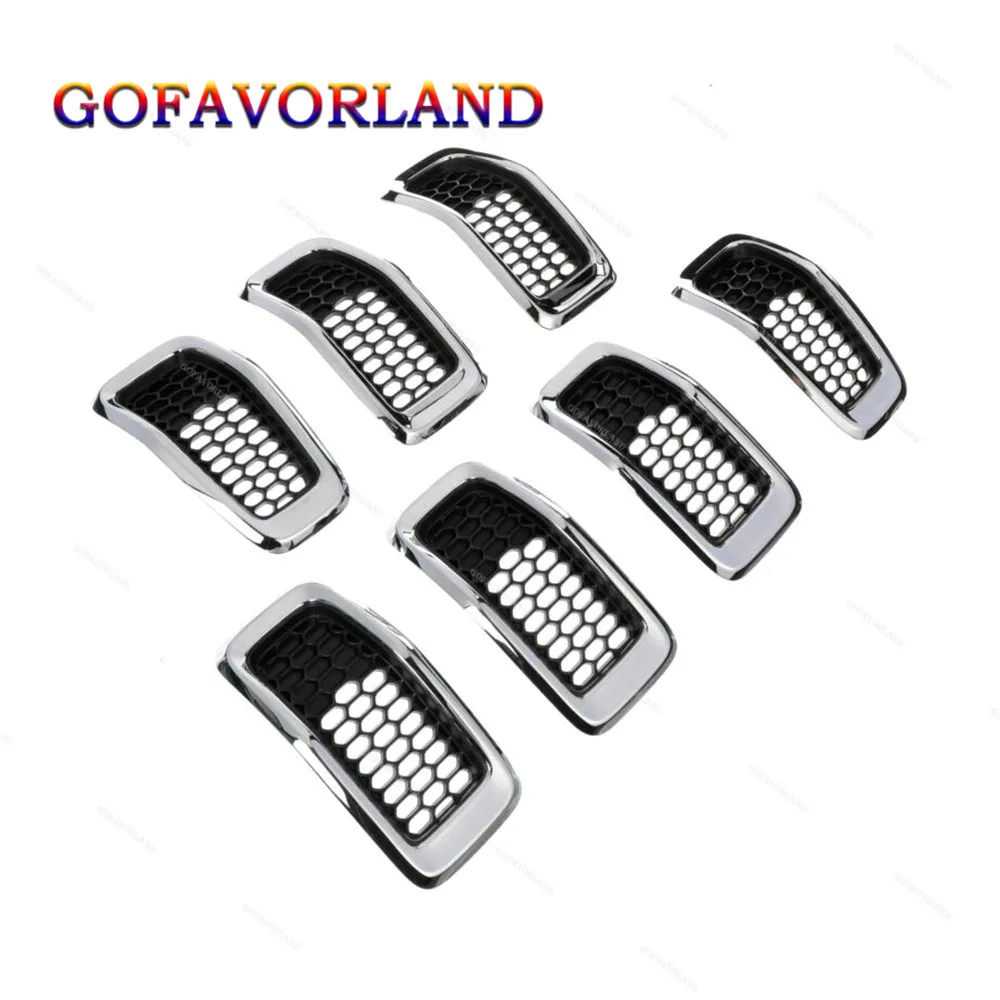 CloudFireGlory 68138335AB Set Of 7Pcs Mesh Honeycomb Front Grill Inserts Cover Black Chrome Fit For Jeep Cherokee 2014 2015-2018
CloudFireGlory 68138335AB Set Of 7Pcs Mesh Honeycomb Front Grill Inserts Cover Black Chrome Fit For Jeep Cherokee 2014 2015-2018